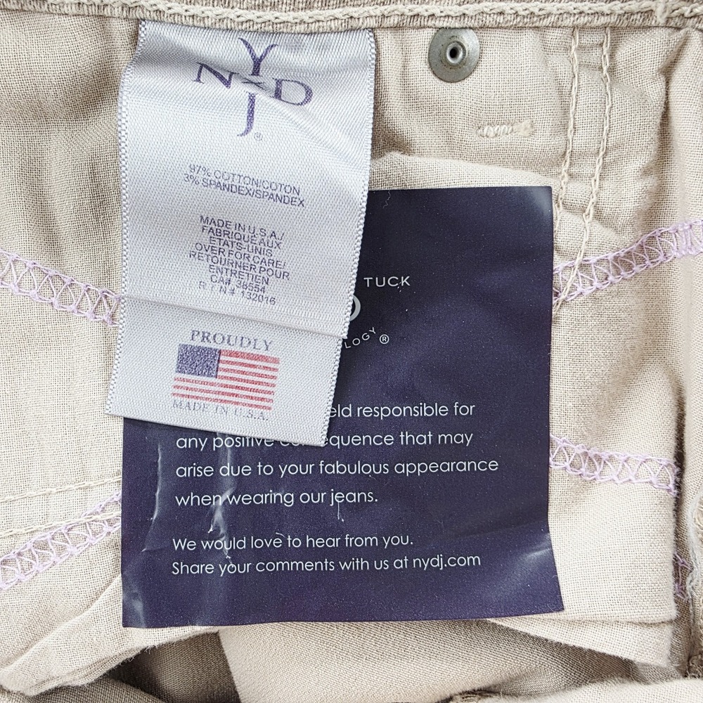 NYDJ Women's Chic Floral Cream  Pattern Ankle Skinny Pants 8 - Picture 8 of 11